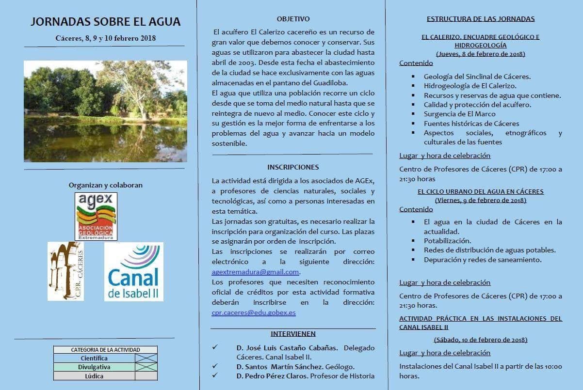 Jornada de agua 2018 AGEx