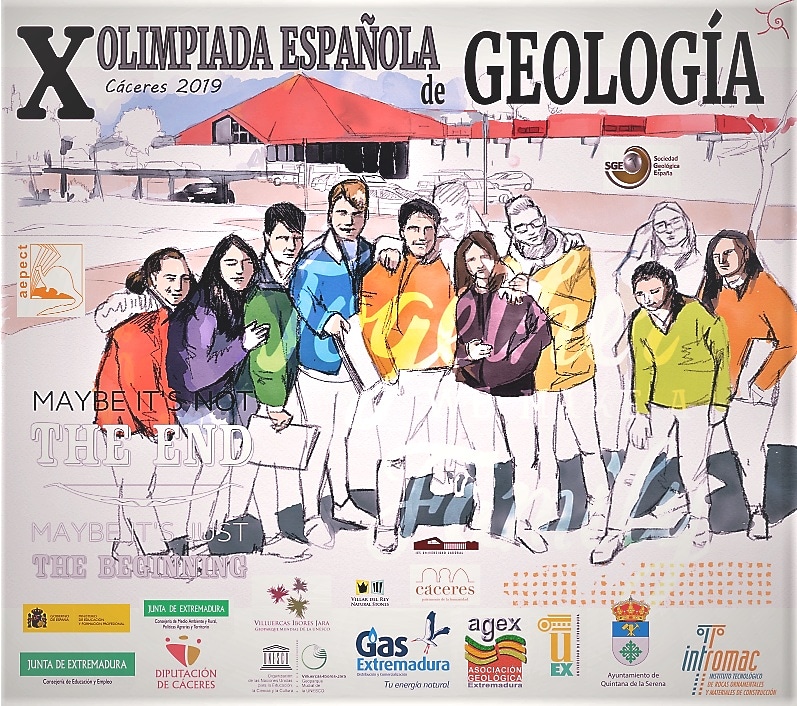 cartel x Olimpiada de Geología. Fase de Extremadura
