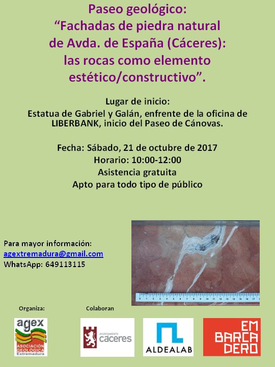 PASEO GEOLOGICO CACERES 2017